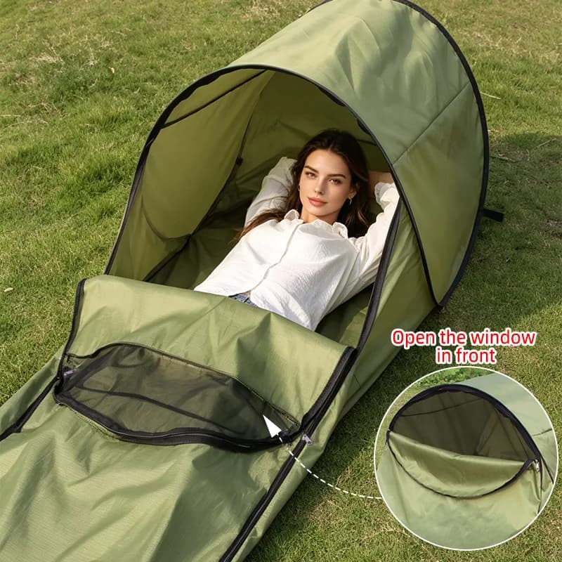 3D Sleeping Bag For One Or Two People Portable Lightweight, Mosquito-Proof And Dirt-Resistant Tent Sleeping Bag Cover For Outdoor Camping